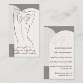 Creme Body Sculpting Contouring Spray Tan Visitenkarte (Vorne/Hinten)