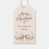 Creme-Bogen-Mocha Weihnachten Geschenkanhänger (Vorderseite)