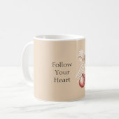 Creme-Bogen rote Kirschen Kaffeetasse (Vorderseite Links)