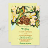 Creme Boho-Wildblume-Blumenhochzeit Einladung (Vorne/Hinten)