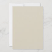 Creme Botanisch Minimale Hochzeit "Save the Date" (Rückseite)