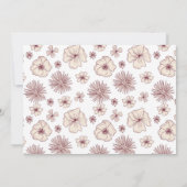 Creme botanische Pastellleuchten Verlobung Einladung (Rückseite)