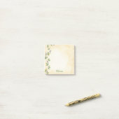 Creme Botanische persönliche Haftnotizen Post-it Klebezettel (Auf Schreibtisch)