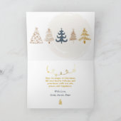 Creme: Bow & Trees Doodles Ferienkarte Karte (Innenseite)