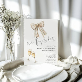 Creme Bow wir binden den Knoten Polterabend Einladung