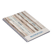 Creme Braun Blassblaue Streifen Notizblock (Rechte Seite)