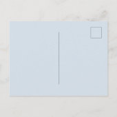 Creme Braun Blaue Blumen Liebe Postkarte (Rückseite)