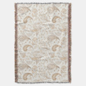 Creme Braun Boho Bohemian Decke (Vorderseite Vertikal)