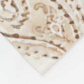 Creme Braun Boho Bohemian Fleecedecke (Ecke)