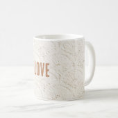 Creme Braun Boho Bohemian Kaffeetasse (VorderseiteRechts)