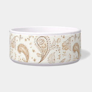 Creme Braun Boho Bohemian Napf