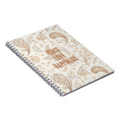 Creme Braun Boho Bohemian Notizblock (Rechte Seite)
