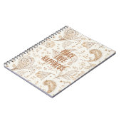 Creme Braun Boho Bohemian Notizblock (Linke Seite)