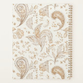 Creme Braun Boho Bohemian Planer (Rückseite)