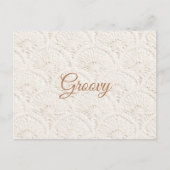 Creme Braun Boho Bohemian Postkarte (Vorderseite)
