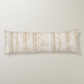 Creme Braun Boho Bohemian Seitenschläferkissen (Rückseite)
