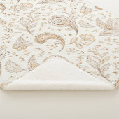 Creme Braun Boho Bohemian Sherpadecke (3/4)