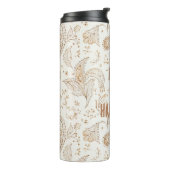 Creme Braun Boho Bohemian Thermosbecher (Nach links gedreht)