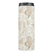 Creme Braun Boho Bohemian Thermosbecher (Rückseite)