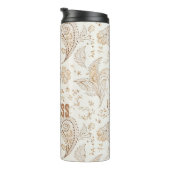 Creme Braun Boho Bohemian Thermosbecher (Nach rechts gedreht)