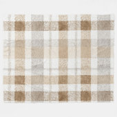 Creme Braun Grau Streifen Fleecedecke (Vorderseite (Horizontal))