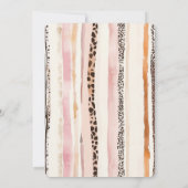 Creme Braun Rosé Pink Leopard Geschenke Geburtstag Einladung (Rückseite)