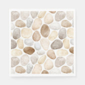 Creme Braune Felsen Geburtstag Serviette (Vorderseite)
