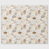 Creme Braune Steine Geburtstag Geschenkpapier (Flach)