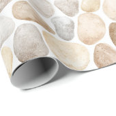 Creme Braune Steine Geburtstag Geschenkpapier (Rolleneckpunkt)