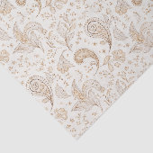 Creme Brauner Boho-Bohemian-Geburtstag Seidenpapier (Ausschnitt)