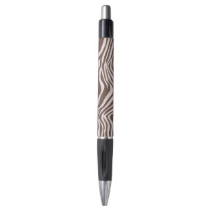 Creme-Brawn-Zebra-Print Kugelschreiber