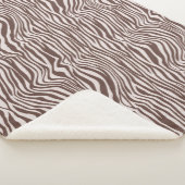 Creme-Brawn-Zebra-Print Sherpadecke (3/4)