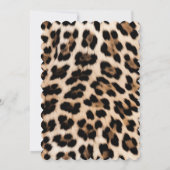 Creme Brown Black Leopard Gold Glitzer Einladung (Rückseite)