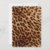 Creme Brown Black Leopard Gold Glitzer Einladung (Rückseite)