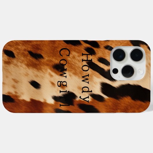 Creme Brown Cowhide Case-Mate iPhone Hülle (Rückseite (Horizontal))