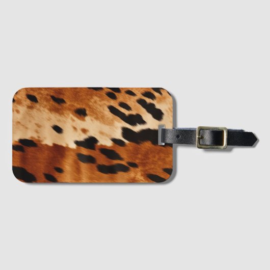 Creme Brown Cowhide Gepäckanhänger (Vorderseite (Horizontal))