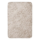 Creme Brown Leopard Print        Badematte (Vorderseite Vertikal)