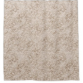 Creme Brown Leopard Print       Duschvorhang (Vorderseite)