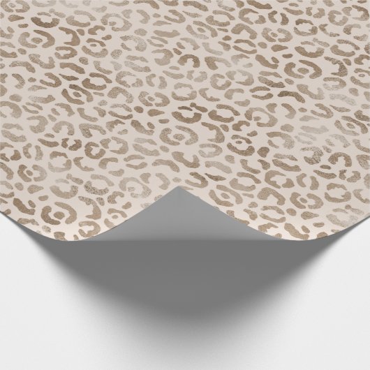Creme Brown Leopard Print            Geschenkpapier (Ecke)