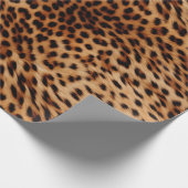 Creme Brown Leopard Print Geschenkpapier (Ecke)