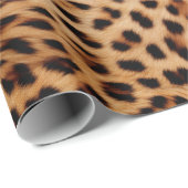 Creme Brown Leopard Print Geschenkpapier (Rolleneckpunkt)