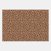 Creme Brown Leopard Print Geschenkpapier Set (Vorderseite 3)