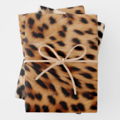Creme Brown Leopard Print Geschenkpapier Set (Beispiel)