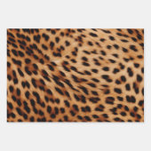 Creme Brown Leopard Print Geschenkpapier Set (Vorderseite)
