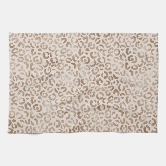 Creme Brown Leopard Print        Geschirrtuch (Horizontal)