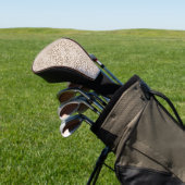 Creme Brown Leopard Print Golf Headcover (In SItu)