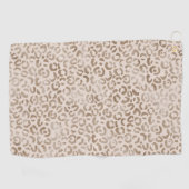 Creme Brown Leopard Print Golfhandtuch (Horizontal)