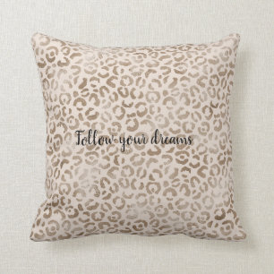 Creme Brown Leopard Print       Kissen