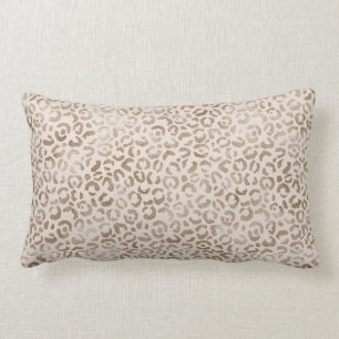 Creme Brown Leopard Print         Lendenkissen
