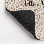 Creme Brown Leopard Print Mousepad (Ecke)